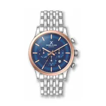 Relógio Analógico Masculino Daniel Klein Exclusive DK11911-4 - Prata e Rosa Ouro
