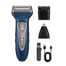 Barbeador Eletrico Pholzps PH-7620 / 3 Em 1 / Recarregavel - Azul