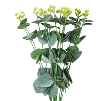 Eucalipto Artificial Decorativo Galhos - Verde Fosco
