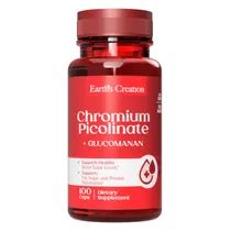 Earth's Creation Chromium Picolinate + Glucomannan 100 Cápsulas