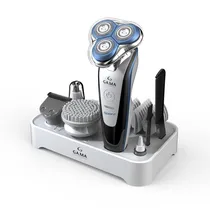 Barbeador Elétrico Gama GSH2527 - Recarregável - Branco e Preto