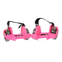 Patins (Rosa) Adaptado c/Rodas de LED p/Tenis