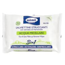 Milmil Desmaquillante Toallitas Acqua Micellare 3 En 1 Elimina El Maquillaje, Incluso El Resistente Al Ag