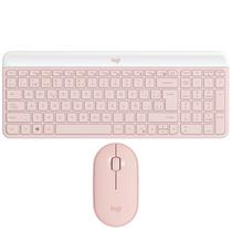 Teclado + Mouse Logitech MK470 Wireless / Espanhol - Rosa (920-011312)