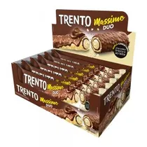 Chocolate Peccin Trento Massimo Duo Ao Leite e Branco Caixa 16X30G