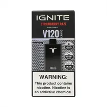 Dispositivo Descartavel Ignite V120 Pro 12000 Puffs Black Strawberry Razz