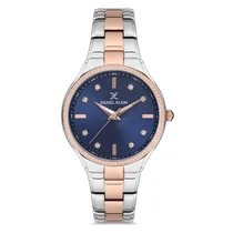 Relógio Analógico Feminino Daniel Klein DK.1.12714-4 Premium Ladies / Pulseira de Aço Inoxidável - Prata/Rose Gold
