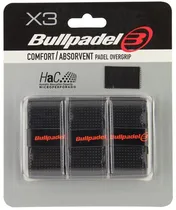 Overgrip Bullpadel Comfort Absorvent para Raquete - Preto (3 Unidades)