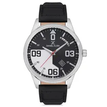 Relogio Analógico Masculino Daniel Klein DK.1.12670-2 Premium Gents / Pulseira de Couro Genuino - Preto/Prata