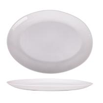 Tavesa Oval de Vidro Branco 33X24