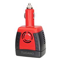 Inversor de Voltagem Tucano - 150W - 110V - para Carro - Preto e Vermelho