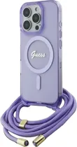 Capa com Cordão Guess para iPhone 16 Pro GUHMP16LHCTSGNSU - Violet