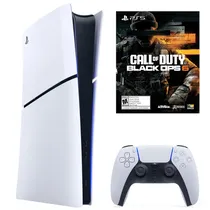 Console Sony Playstation 5 Slim CFI-2015 B01X 1TB / Digital Edition / Bivolt - Branco + Jogo Call Of Duty Black Ops 6 (Americano)