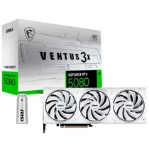 Placa de Vídeo MSI RTX5080 Ventus 3X Oc White, 16GB 2655MHZ, 256BIT GDDR7, DP, HDMI, 912-V531-202