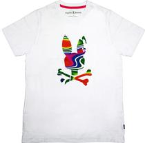 Outlet Camiseta Psycho Bunny B6U250 Masculina - Branca