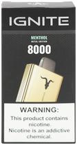 Vape Descartavel Ignite V80 Menthol 8000 Puffs Metal Edition Gold