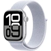 Apple Watch Series 10 46 A2999 GPS – Silver Aluminum/Blue Cloud Sport Loop