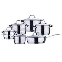 Jogo de Panelas Inox 12Pçs