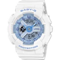 Relogio Casio Baby-G BA-110XBE-7ADR Feminino Analogico/Digital - Branco/Azul Claro