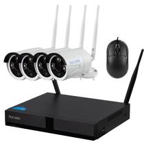 Kit DVR Tucano WF-04 - 4 Canais - 4 Cameras - 1080P - Sem Fio - Preto e Branco