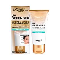 Protector Solar Facial Loreal Paris Uv Defender FPS50+ Anti-Brillo 40G