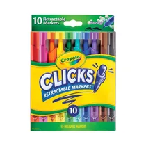 Marcadores Retráctiles Crayola Clicks 58-8370 10 Unidades