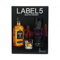 Whisky Scotch Label Kit 1 Garrafa 700ML + 2 Copos Personalizados