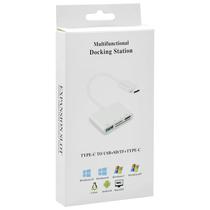 Adaptador USB-C A USB+SD/TF+USB-C - White