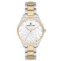 Relogio Analogico Feminino Daniel Klein DK.1.12684-2 Premium Ladies / Pulseira de Aco Inoxidavel - Prata/Dourado