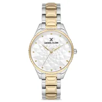 Relógio Analógico Feminino Daniel Klein DK.1.12684-2 Premium Ladies / Pulseira de Aço Inoxidável - Prata/Dourado