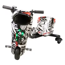 Triciclo Elétrico Keen Drift Car - 6.5" - Bluetooth - LED - Recarregável - Grafite