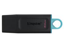 Pendrive Kingston 64GB Datatraveler Exodia / USB 3.0 - Preto (DTX/64)