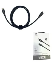 Cabo Vezr Tipo-C/Tipo-C 100W 1.2M VD10 Negro