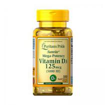 Vitamina D3 5000IU Puritan's Pride 100 Softgels