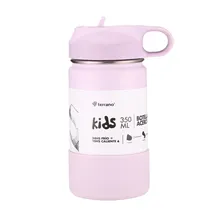 Garrafa Térmica Terrano Kids - 350ML - com Bico + 2 Canudos - Lilas