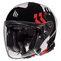 Capacete MT Helmets Thunder 3 SV Jet Venus A5 - Aberto - Tamanho XXL - com Óculos Interno - Gloss Pearl Red