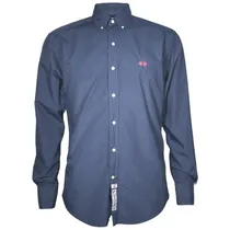 Camisa La Martina Masculino Lisa 02 s Marinho Regular