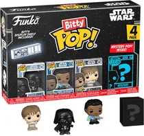 Bonecos Darth Vader/ Lando Calrissian/ Luke Skywalker & Yoda - Star Wars Funko Bitty Pop!