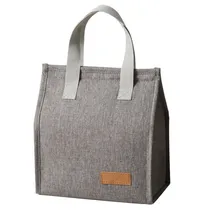 Bolsa Térmica com Fecho e Alças - Cinza