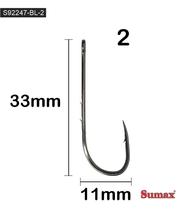 Sumax Pesca Anzuelo S92247-BL Acero Inoxidable 100 Unidades Plateado