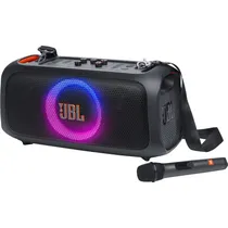 Speaker JBL Partybox On-The-Go Essential com Microfone Bluetooth 100W RMS IPX4 - Preto