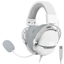 Headset Gamer Redragon H376WG Aurora / com Fio - Branco / Cinza