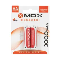Pilha Mox MOB2AA30 - AA - 3000MAH - 2 Unidades - Recarregável