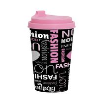 Vaso de Cafe Herevin Fashion 161912-006 340ML Negro - Rosa