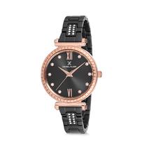 Relogio Analogico Feminino Daniel Klein Premium DK12189-6 - Preto e Rosa Ouro