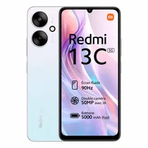 Smartphone Xiaomi Redmi 13C 5G 128GB 4GB Ram Dual Sim Tela 6.74" Chines - Branco (Lacre Pequeno)