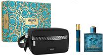 Kit Perfume Versace Eros Parfum 100ML + 10ML + Neceser - Masculino