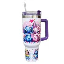 Copo Termico Stitch Branco - 1200ML