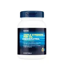 GNC Triple Strength Fish Oil + Resveratrol 60 Cápsulas