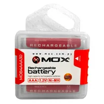 Pilha AAA Recarregavel Mox AAA X4 3000MAH